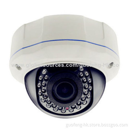 Weatherproof HD varifocal dome IP camera, 1.0 megapixel, 1/4-type CMOS high performance megapixel